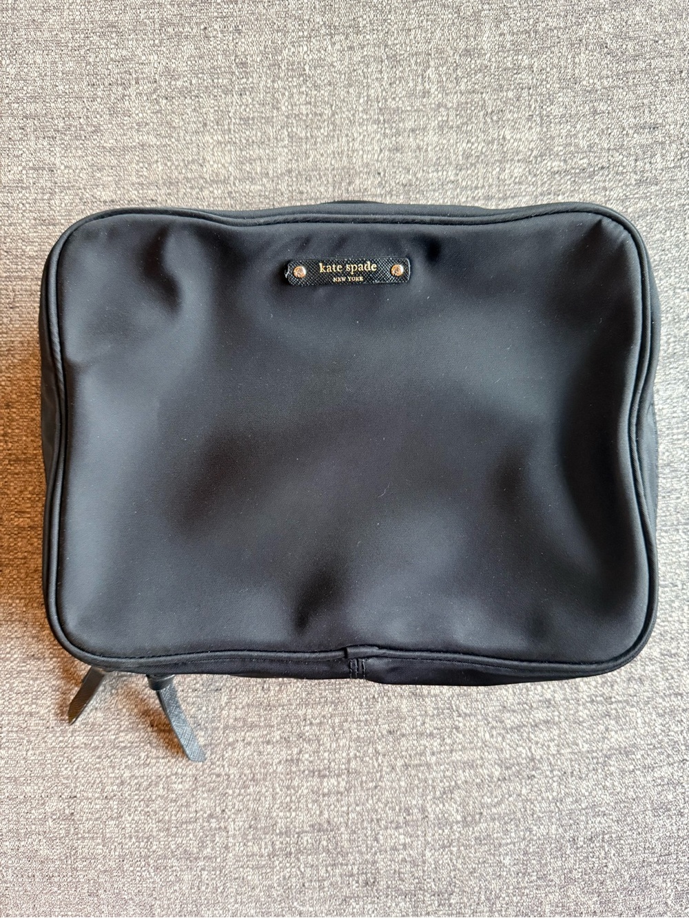 KATE SPADE Black Nylon Hanging Makeup Toiletry Case
